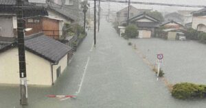 Kyushu ngập lụt diện rộng, 3 người chết