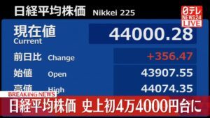 Chỉ số Nikkei 225 lập đỉnh cao nhất lịch sử