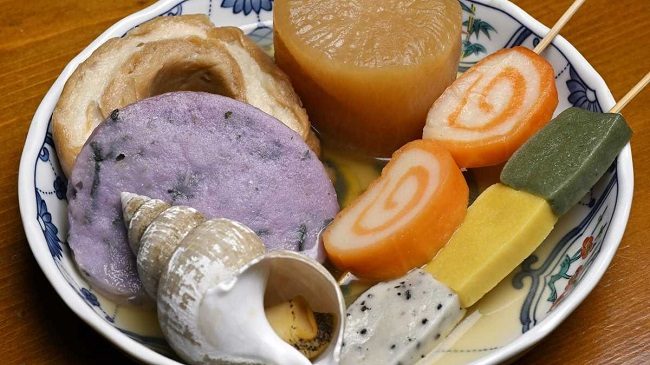 Một số nguyên liệu truyền thống trong nồi Oden tại Kanazawa