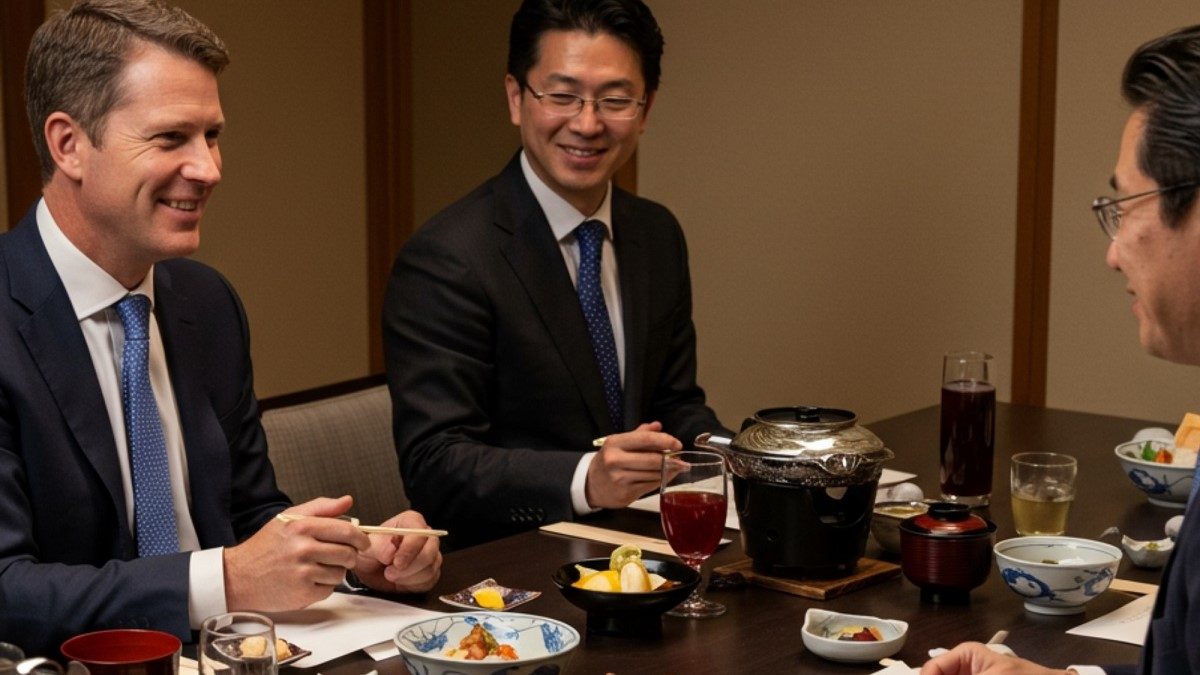 bữa tối với đối tác Nhật