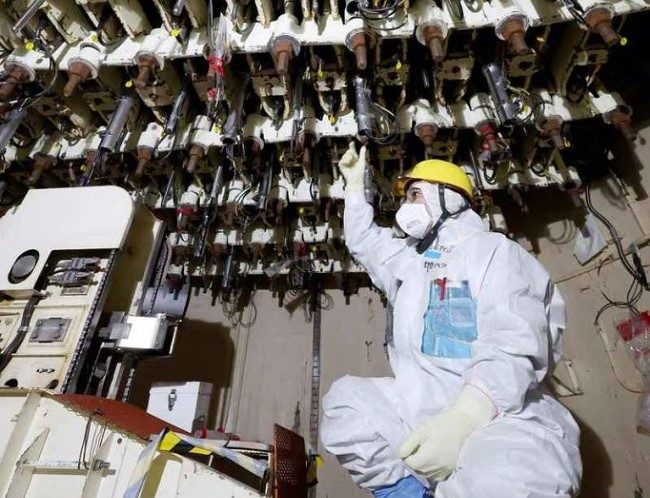 Một khu vực trong nhà máy điện hạt nhân Fukushima Daiichi của Công ty Điện lực Tokyo (TEPCO).