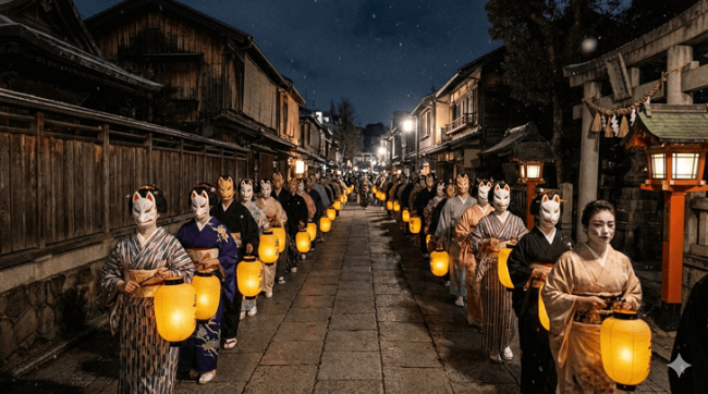 lễ hội cáo Oji Kitsune no Gyoretsu