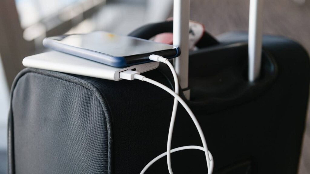 sạc dự phòng trên máy bay