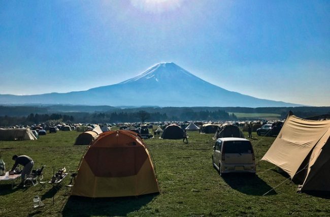 "View" núi Phú Sĩ tại khu cắm trại Wakasu Park Camping Ground