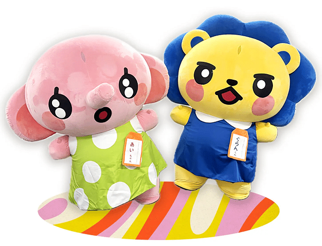 Linh vật Ai-chan và Guran-kun